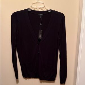 Talbots Black V-Neck Cardigan
